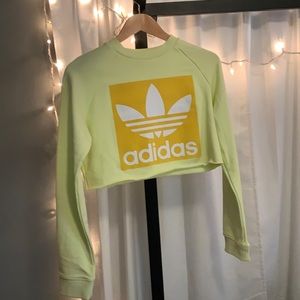 Adidas cropped long sleeve top